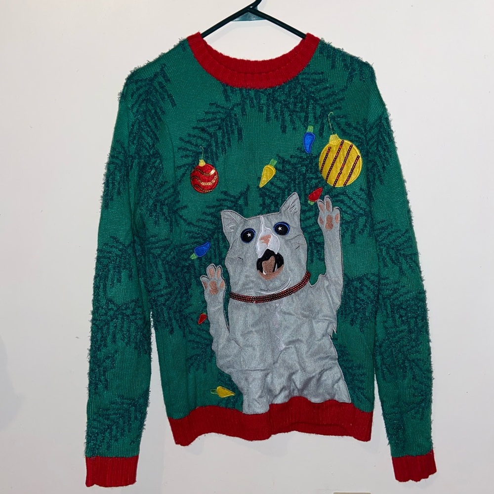 cat christmas sweater
